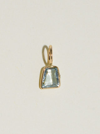 Sketchbook Aquamarine Special Cut Charm in Yellow 14k Gold