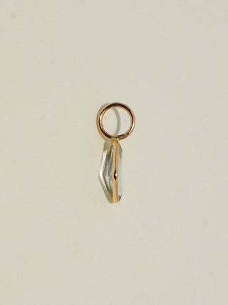 Party Harty Aquamarine Special Cut Charm in Yellow 14k Gold