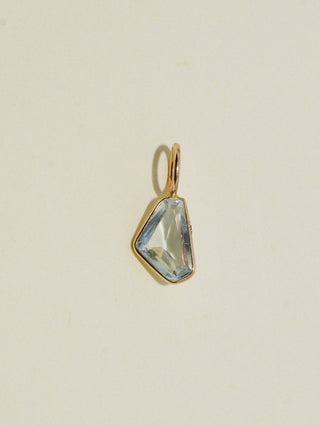 Party Harty Aquamarine Special Cut Charm in Yellow 14k Gold