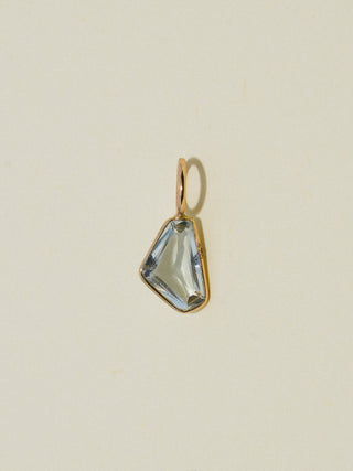 Party Harty Aquamarine Special Cut Charm in Yellow 14k Gold