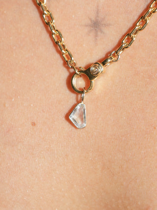 Party Harty Aquamarine Special Cut Charm in Yellow 14k Gold