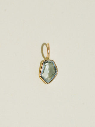Hookie Aquamarine Special Cut Charm in Yellow 14k Gold