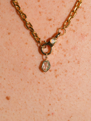 Hookie Aquamarine Special Cut Charm in Yellow 14k Gold