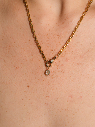 Hookie Aquamarine Special Cut Charm in Yellow 14k Gold