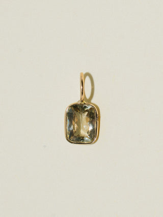 Saw you Zultanite Emerald Cut Charm in Yellow 14k Gold