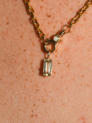 Billy Zultanite Emerald Cut Charm in Yellow 14k Gold