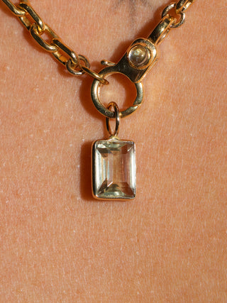 ZeeeZee Zultanite Baguette Cut Charm in Yellow 14k Gold