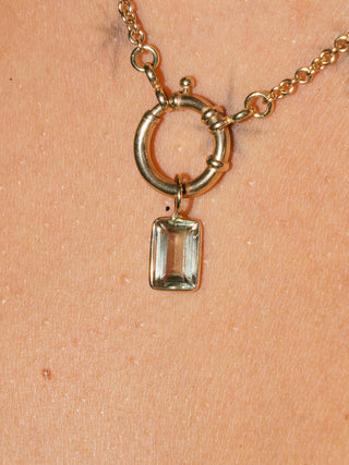 Trick or Treat Zultanite Emerald Cut Charm in Yellow 14k Gold