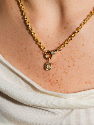 Hobbit Zultanite Cushion Cut Charm in Yellow 14k Gold