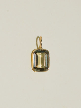plntluvr Zultanite Emerald Cut Charm in Yellow 14k Gold