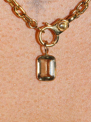 plntluvr Zultanite Emerald Cut Charm in Yellow 14k Gold