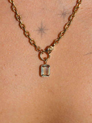 plntluvr Zultanite Emerald Cut Charm in Yellow 14k Gold