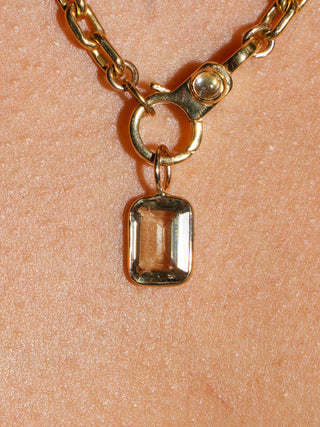 plntluvr Zultanite Emerald Cut Charm in Yellow 14k Gold