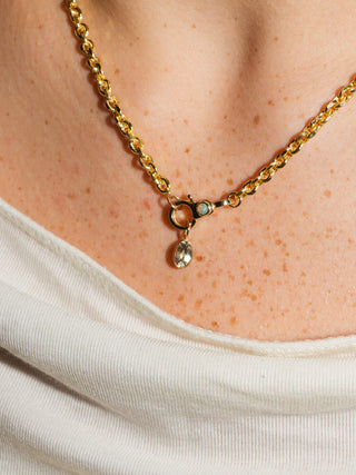 looming Zultanite Oval Cut Charm in Yellow 14k Gold