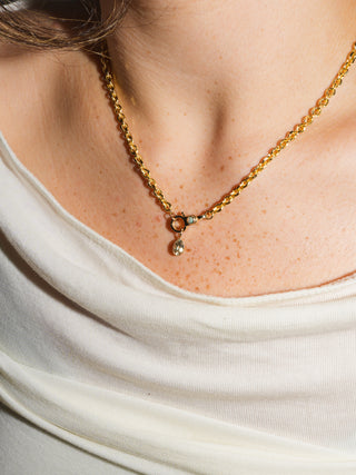 looming Zultanite Oval Cut Charm in Yellow 14k Gold