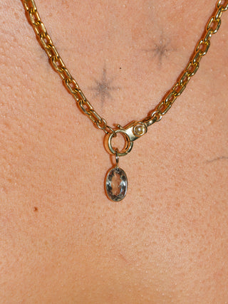Sagey Zultanite Oval Cut Charm in Yellow 14k Gold