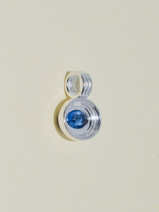 Sea Maiden Kyanite Triple East to West Oval Cut Charm in Sterling Silver