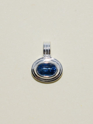 Sea Maiden Kyanite Triple East to West Oval Cut Charm in Sterling Silver