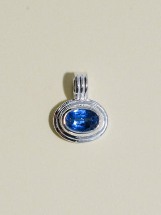 Sea Maiden Kyanite Triple East to West Oval Cut Charm in Sterling Silver