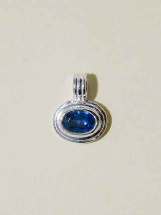Sea Maiden Kyanite Triple East to West Oval Cut Charm in Sterling Silver