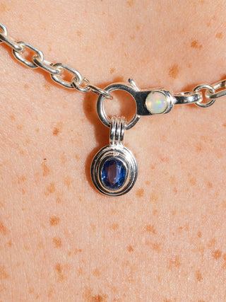 Seastar Kyanite Triple Oval Cut Charm in Sterling Silver