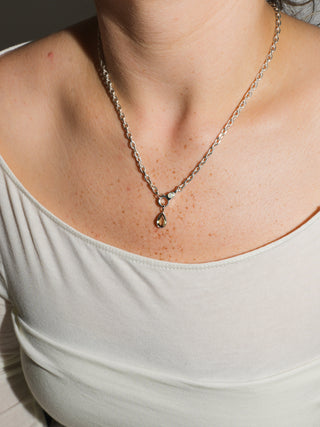 Kale Zultanite Teardrop Cut Charm in White 14k Gold