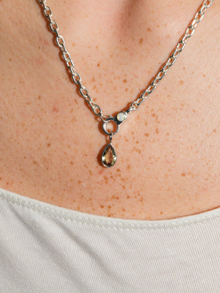 Kale Zultanite Teardrop Cut Charm in White 14k Gold