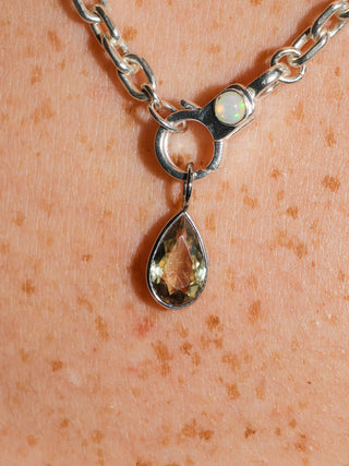 Kale Zultanite Teardrop Cut Charm in White 14k Gold
