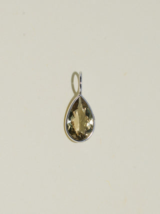 Kale Zultanite Teardrop Cut Charm in White 14k Gold
