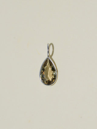 Kale Zultanite Teardrop Cut Charm in White 14k Gold