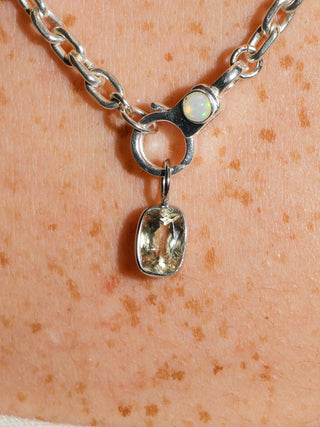 Fresh Cut Zultanite Cushion Cut Charm in White 14k Gold