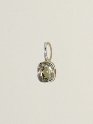 Saccharine Sugarplum Zultanite Cushion Cut Charm in White 14k Gold