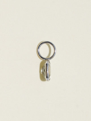 Saccharine Sugarplum Zultanite Cushion Cut Charm in White 14k Gold