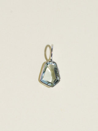Divine Intervention Aquamarine Special Cut Charm in White 14k Gold