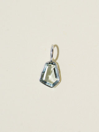 Divine Intervention Aquamarine Special Cut Charm in White 14k Gold