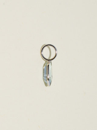 Stronger Than You Aquamarine Special Cut Charm in White 14k Gold