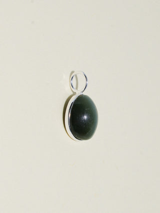 No Smoking! Catseye Oval Cabochon Charm in Sterling Silver