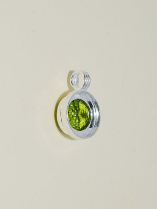 Kitty Claire Peridot Triple East to West Oval Cut Charm in Sterling Silver