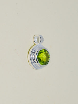 Kitty Claire Peridot Triple East to West Oval Cut Charm in Sterling Silver