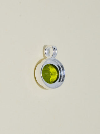 Katherine Peridot Triple East to West Oval Cut Charm in Sterling Silver
