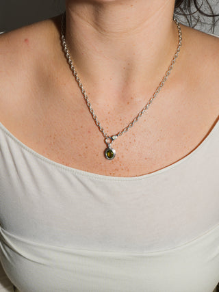 Perfectly Peridot Triple Oval Cut Charm in Sterling Silver