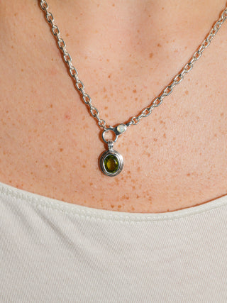 Perfectly Peridot Triple Oval Cut Charm in Sterling Silver