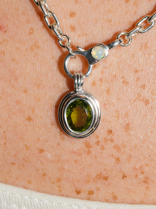 Perfectly Peridot Triple Oval Cut Charm in Sterling Silver