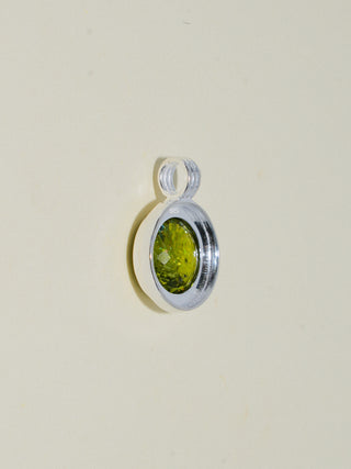 Poetry Peridot Triple Round Cut Charm in Sterling Silver