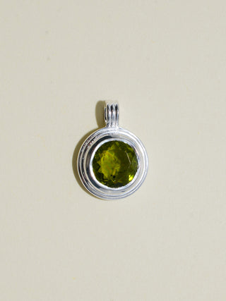Poetry Peridot Triple Round Cut Charm in Sterling Silver