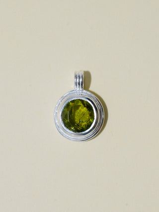 Poetry Peridot Triple Round Cut Charm in Sterling Silver