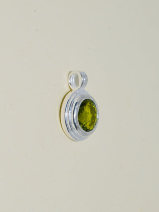 Poetry Peridot Triple Round Cut Charm in Sterling Silver