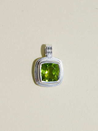 Minx Peridot Triple Cushion Cut Charm in Sterling Silver