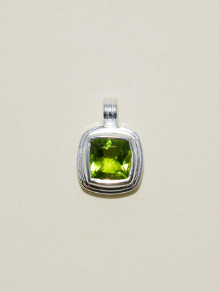 Minx Peridot Triple Cushion Cut Charm in Sterling Silver