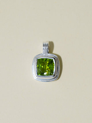 Minx Peridot Triple Cushion Cut Charm in Sterling Silver